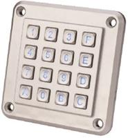 sl16300211 EOZ IP67 16 Key ABS Illuminated Keypad