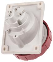 4183266 Scame IP66, IP67 Red Panel Mount 3P + N + E Heavy Duty Power Connector Socket, Rated At 32A, 415 V