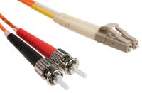 536-7049 RS PRO LC to ST Duplex Multi Mode OM1 Fibre Optic Cable, 62.5/125μm, Orange, 3m