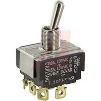 hk254-73 Carling Technologies Toggle Switch, Panel Mount, On-Off, 3PDT, Screw Terminal, 250V ac