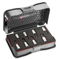 jtmj8mgrppb Facom 8-Piece Metric 3/8 in Bit Socket Set , 6 point