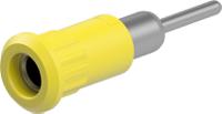 643011-24 Staubli Yellow Socket Test Socket, Solder Termination, 25A, 30V ac, Nickel Plating