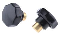686-159 RS PRO Black Multiple Lobes Clamping Knob, M5, Threaded Hole