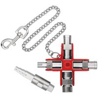 00-11-06-v01 Knipex Diecast Zinc 9-way Universal Key, 5 → 11 mm Capacity