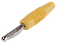 930046103 Hirschmann Test & Measurement Yellow Male Banana Plug - Screw, 30 V ac, 60 V dc