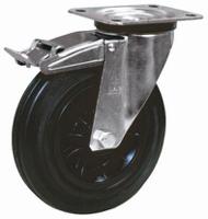 13912-fr LAG Braked Swivel Castor Wheel, 90kg Capacity, 125mm Wheel