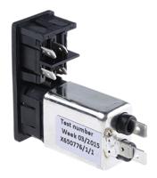 bzm27a062057b Bulgin 10A, 250 V ac Male Snap-In IEC Filter 2 Pole BZM27/A0620/57B 2 Fuse