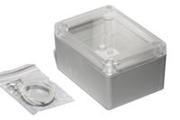 rp1095c Hammond RP Series Light Grey ABS General Purpose Enclosure, IP65, Clear Lid, 105 x 75 x 55mm