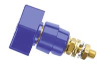 pol-631-bl Schutzinger 4mm Blue Terminal Post, 1kV, 63A, M6 x 0.75 Thread