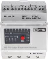 917-6389 RS PRO I/O Extension Module for Use with RS PRO Logic Modules, 12 → 24 V dc Supply, Digital, Relay Output,