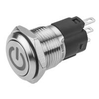 82-41512000b002 EAO 82 Series Push Button Switch, Latching, Panel Mount, 16mm Cutout, SPDT, 240V, IP65, IP67