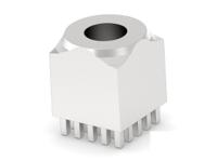 225685-e ERNI 225685 Series Vertical Surface PCB Header, 1 Contact(s), 1 Row, Shrouded