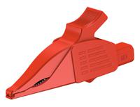 669561-22 Staubli Crocodile Clip 4 mm Connection, 19A, Red