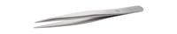 00sa ideal-tek 120 mm, Stainless Steel, Flat; Rounded, Tweezers