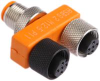 asbs2m12-5-p11 Lumberg Automation Tee 5 Pole M12 Socket to 5 Pole Plug Adapter