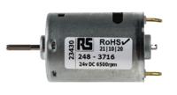 rs380 Mellor Electric Brushed DC Motor, 24 V dc, 3.5 Ncm, 6500 rpm, 2.3mm Shaft Diameter
