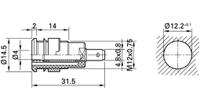 233000-20 Staubli Green/Yellow Socket Banana Connector, 4 mm Connector, Tab Termination, 24A, 1kV, Gold Plating