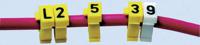 561-01655-wic1-5-pa66-gn HellermannTyton WIC1 Snap On Cable Markers, Green, Pre-printed "5", 2 → 2.8mm Cable, 561-01655 WIC1-5-PA66-GN