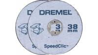 2615s406jc Dremel Silicon Carbide Cutting Disc, 38mm x 1mm Thick, 2 in pack