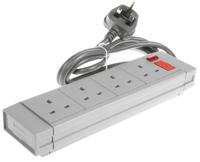249-4536 RS PRO 2m 4 Socket Type G - British Extension Lead, 250 V ac