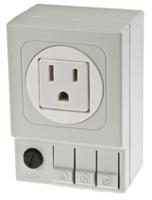 035040-00 STEGO SD035 Light Grey 1 Gang Plug Socket, 6.3A, NEMA 5-15R, Indoor Use