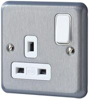 k2958brc MK Electric Albay Plus 1 Gang Plug Socket, 13A, Type G - British