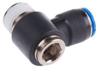 qslv-12-12-i Festo QS Series Elbow Threaded Adaptor, R 1/2 Male to Push In 12 mm, Threaded-to-Tube Connection Style, 153105