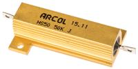 hs50-50k-j Arcol, 50kΩ 50W Wire Wound Chassis Mount Resistor HS50 50K J ±5%