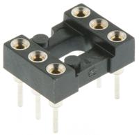 110-87-306-41-001101 Preci-Dip 2.54mm Pitch Vertical 6 Way, Through Hole Turned Pin Open Frame IC Dip Socket, 1A