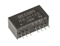 rs-2412s Recom RS DC-DC Converter, 12V dc/ 166mA Output, 18 → 36 V dc Input, 2W, Through Hole, +85°C Max Temp -40°C Min