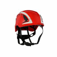 7100175097 3M SecureFit Red Hard Hat with Chin Strap, AdjustableVentilated
