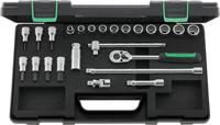 96021223 STAHLWILLE 24-Piece Metric 3/8 in Deep Socket/Standard Socket/Bit Set with Ratchet, 12 point; Hex Bit