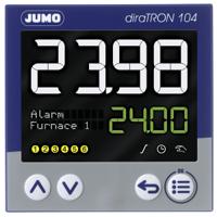 7021148-0000-23000 Jumo diraTRON Panel Mount PID Temperature Controller, 96 x 96mm 3 Input, 3 Output 2 Relay, 1 Logic, 110 → 240 V