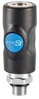 isi-061153cp PREVOST Composite Body Female Safety Quick Connect Coupling, G 1/2 Male Threaded