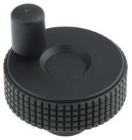 34498-c9 Elesa Black Technopolymer Hand Wheel, 50mm diameter