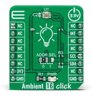 mikroe-4933 MikroElektronika Ambient 16 Click Ambient Light Sensor Add On Board for BH1726NUC MikroBus