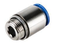 qs-g38-12-i Festo QS Series Straight Threaded Adaptor, G 3/8 Male to Push In 12 mm, Threaded-to-Tube Connection Style, 186114