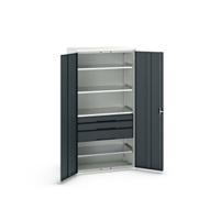 1692657519 Bott 2 Door, 3 Drawer Sheet Steel Floor Standing Cupboard, 1050 x 550 x 2000mm