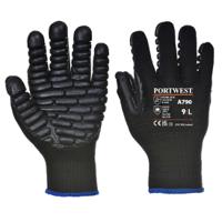 a790bkrl Portwest A790 Black Elastic, Polyester, Rubber Chloroprene Glove, Size 9