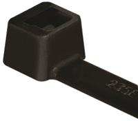 111-01950-t18r-pa66hs-bk HellermannTyton Cable Tie, Heat Resistant, 100mm x 2.5 mm, Black Polyamide 6.6 (PA66), Pk-100