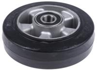 621-9553 RS PRO Black Rubber Abrasion Resistant, Quiet Operation Trolley Wheel, 300kg