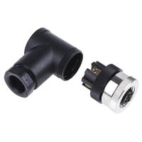 t4112002041-000 TE Connectivity Circular Connector, 4 Contacts, Cable, M12 Connector, Socket, Female, IP67, T411 Series