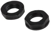 822-9833 RS PRO Black Nylon 66 Cable Gland Locknut, M12 Thread, IP68