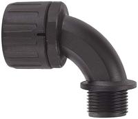 fpa28-m25-90b Flexicon 90° Elbow, Conduit Fitting, 28mm Nominal Size, M25, Nylon 66, Black IP66 rating