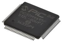 pic32mx695f512l-80ipt Microchip, 32 bit PIC Microcontroller, 80 MHz, 512kB FLASH, 100-Pin TQFP