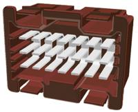 1-1394765-1 TE Connectivity, AMP MCP 2.8 Automotive Connector Plug Brown Panel Mount 21 Way