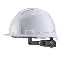 4932478122 Milwaukee Bolt 100 White Hard Hat with Chin Strap, AdjustableVentilated