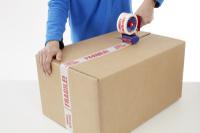 06120-00105-01 Tesa 6120 Red/White Packing Tape, 66m x 50mm