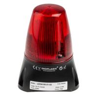 leda100-01-02 Moflash LEDA100 Series Red Buzzer Beacon, 10 → 17 V ac/dc, IP65, Surface Mount, Wall Mount, 80dB at 1 Metre