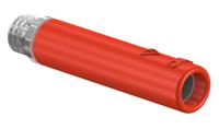 231034-22 Staubli Red Female Banana Socket, 4 mm Connector, Screw Termination, 32A, 30 V, 60V dc, Nickel Plating